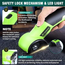 Cordless Electric Scissors Box Cutter 2 Rotary Blades 4V Duty Rechargeable Cable