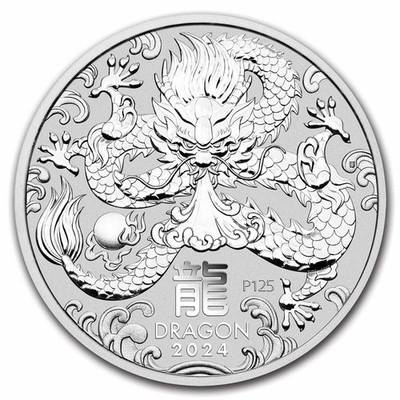 2024 Australia 5 oz Silver Lunar Dragon BU (Series III) | eBay