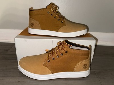 TIMBERLAND Davis Square Chukka Mid Top Leather Sneakers Shoes Men's Size 10 NEW
