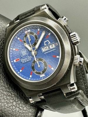 ANONIMO DINO ZEI NEMO Blue Dial Chronograph Black PVD 43mm LIMITED