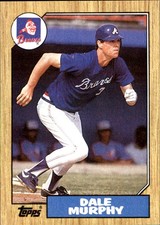 Dale Murphy 1987 Topps #490 Atlanta Braves FREE SHIPPING AutographDen