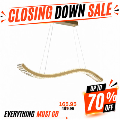 Kristall Kronleuchter Lampenschirm Modern LED Hänge Lampe Gold Deckenleuchte