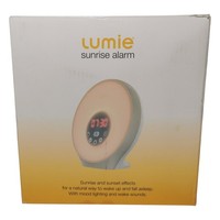 Lumie Sunrise Alarm Wake Up Light Sunset Sleep Feature White NEW