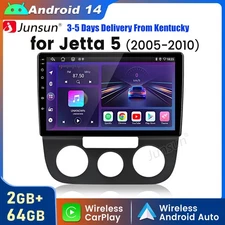 For VW Jetta 5 2005-2010 2+64GB Carplay Android 14 Car Stereo Radio GPS Navi RDS