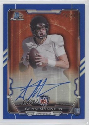2015 Bowman Chrome Rookie Blue Refractor 76/99 Sean Mannion #RCRA-SM Auto RC 9b4