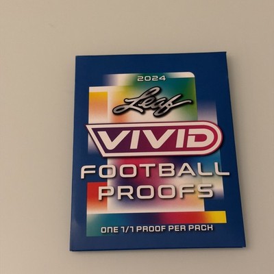 2024 Leaf Vivid Football Proofs (1) 1/1 Proof Per Pack