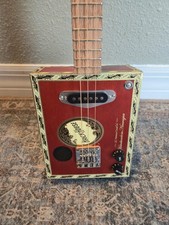 Cigar Box Guitar 3-String Acou/Ele Oak Neck Single Coil