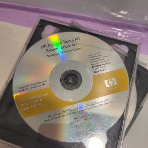 HP Pavilion Desktop PC System Recovery Discs XP 2004 - Picture 9 of 14