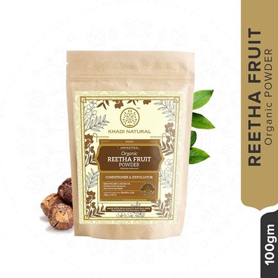 Khadi Natural Reetha Fruit Organic Powder 100gm fs