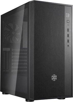 SilverStone Technology FARA R1 V2, Black Tempered Glass Side Panel, Mid-Tower