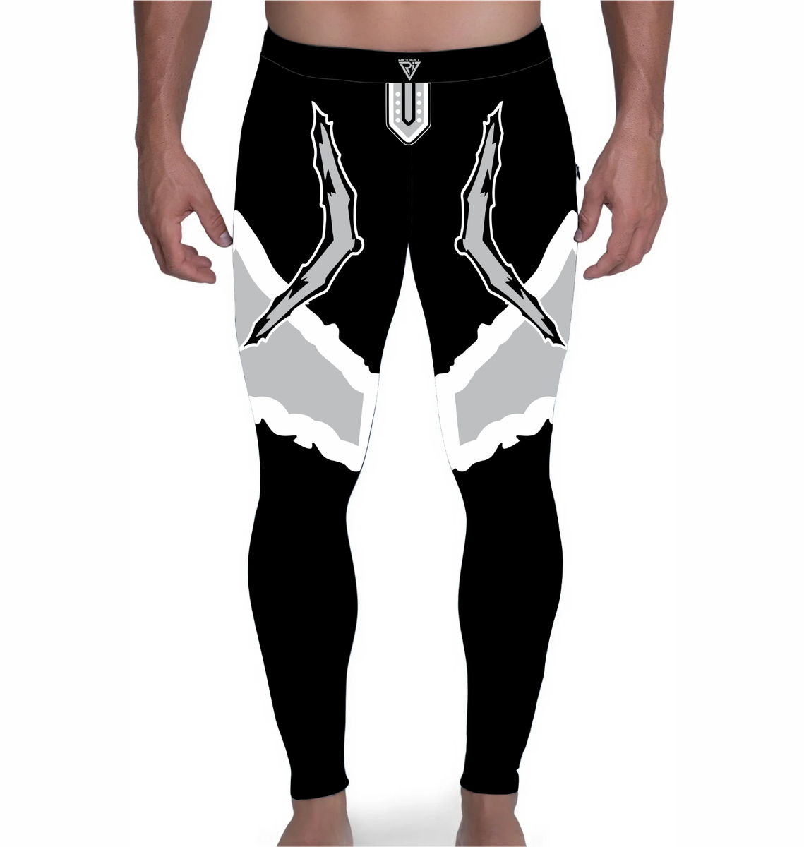 Pro Wrestling Tights, Black with design Spandex, Customizable