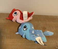Lot of 2- McDonalds Neopets Blue Spotted  Red Flotsam Plush 2005 Stuffed 4  
