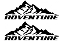 Mountain Adventure Black Vinyl Decal Car Truck Windows Laptop Notebook Tablet
