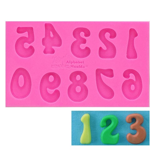 Alphabet Zahlen Silikonform Buchstaben Fondant Gumpaste Tortendeko Bonbonform - Bild 13 von 20