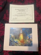 Space Shuttle.  Columbia. Last Lift Off. Art         Sighned / Authentication