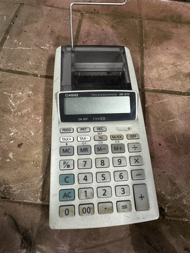 CASIO HR-8TE Printing Adding Machine Vintage Working | eBay