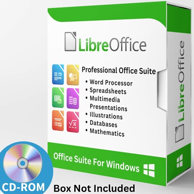 LibreOffice Software Suite for Windows ~ Word Process, Home Student Business CD