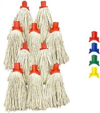 10x Red Cotton Floor Mop Heads Set Replacement Heavy Duty Cleaning Kitchen
