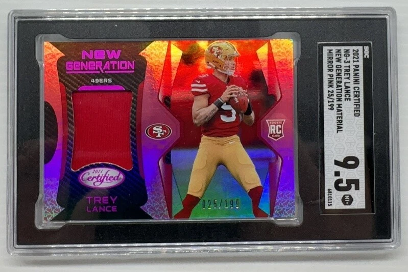 Trey Lance Panini Certified New Generation Jerseys #NG3 Mirror Pink