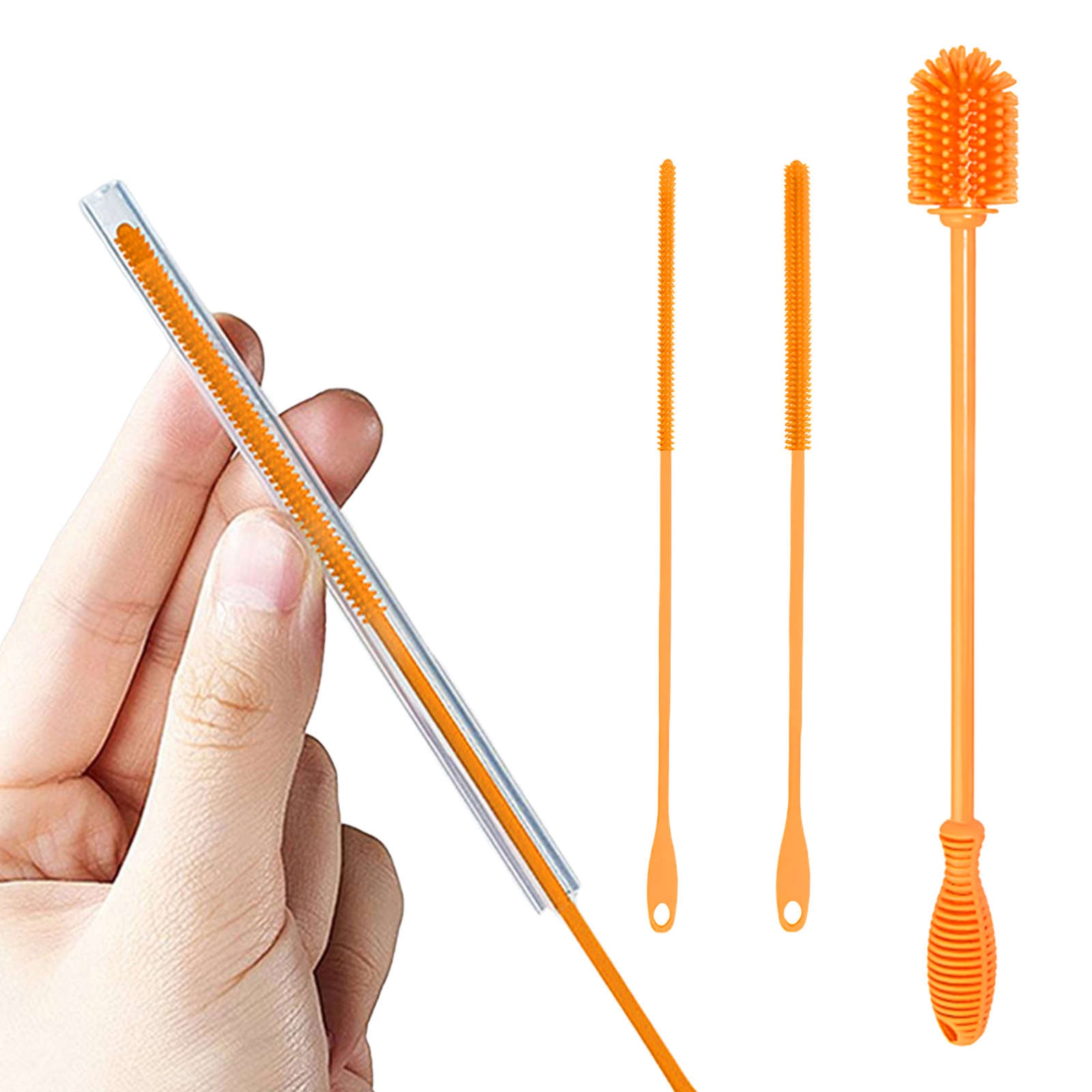 Silicone Straw Brush Cleaner Bottle Tube Pipe For Pacifiers Jars