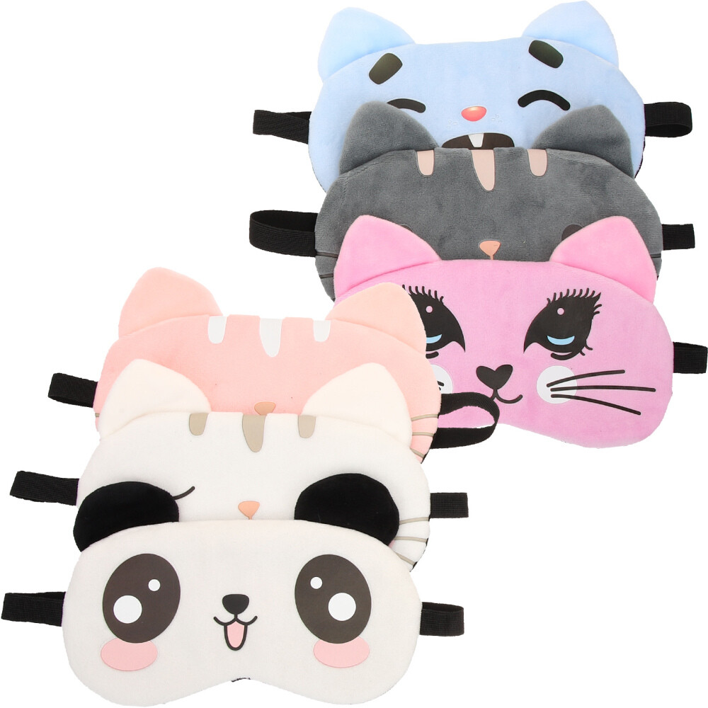 24 Pcs Goggles Blackout Eye Mask Cute Sleeping Blind Cover Helper Eyes