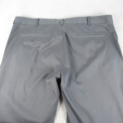 Nike Golf Pant Men 40x32 Gray Dri Fit Zip Flat Straight Golf Stretch Performance - Picture 6 of 15