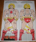 Vtg 80s He-Man Masters of the Universe MOTU Sew & Stuff Doll Pillow Fabric Panel