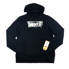 Levi's Boys Size L Batwing Logo Sweatshirt Hooded Camo Black