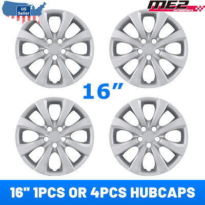 16'' Inch Wheel Covers Full Rim Snap On Hubcaps for 2009-2023 2024 Toyota Corolla