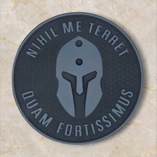 MOLON LABE NIHIL ME TERRET SPARTAN AMRY TACTICAL ACU DARK 3D PVC HOOK PATCH