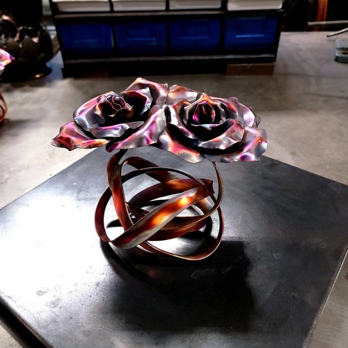 Copper Rose Tie the Knot 1646R Steampunk Anniversary Valentines Mothers Day Gift - Picture 9 of 14