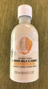 almond milk and honey shower cream