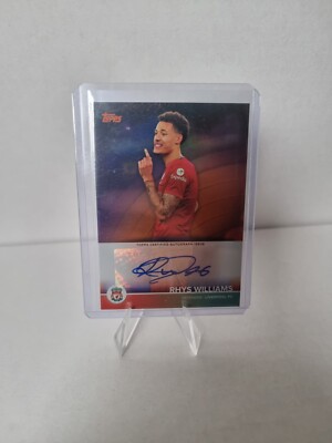 2021-22 Topps Rhys Williams Auto 01/25 Liverpool Team Set