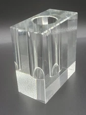 Crystal Block Beveled Bud Vase Classic, Elegant, Minimalist Style Tizo Design