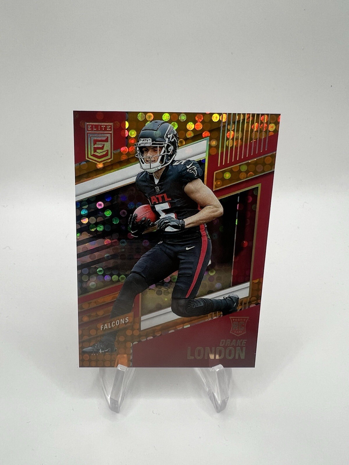 2022 Panini Donruss Elite Drake London #120 Orange /49 Atlanta Falcons Rookie RC
