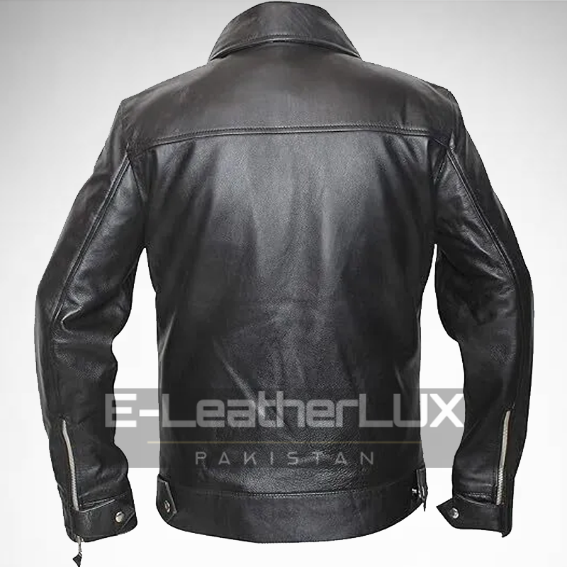 German Luftwaffe BF-109 Fighter Pilot Aviator Jacket Cowhide Black