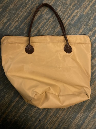HERVE CHAPELIER Nylon Tote with Leather Handles * Yellow - Picture 2 of 13