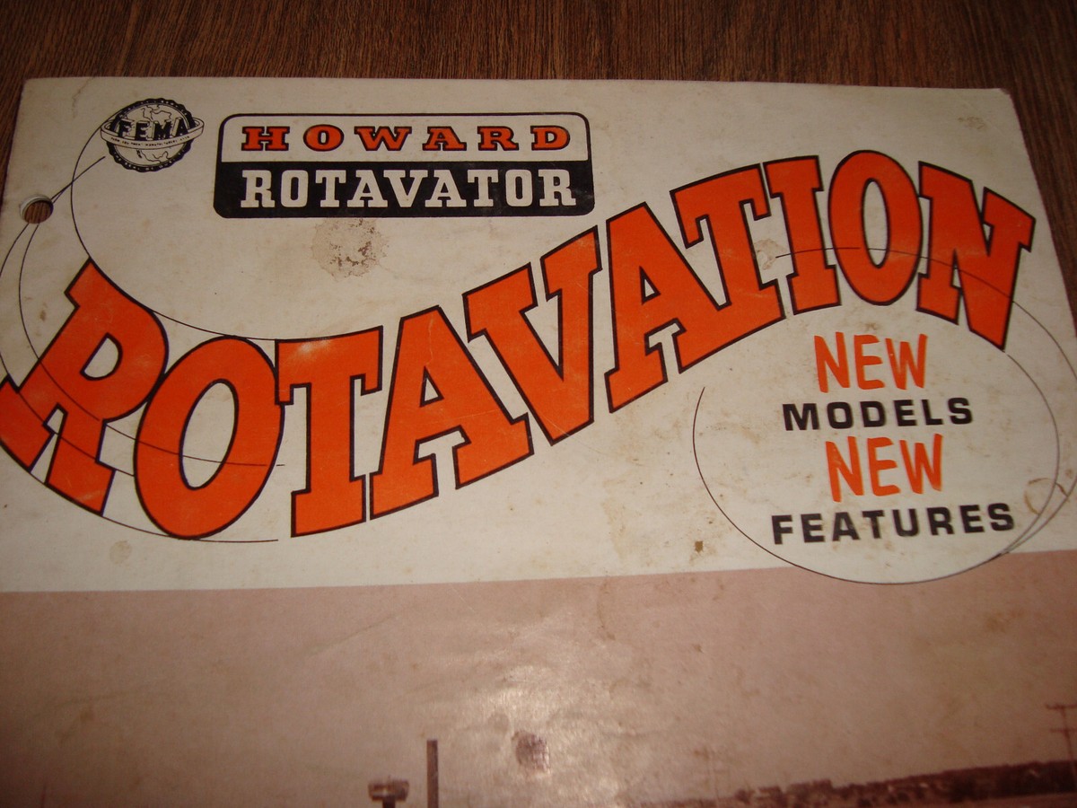 Vintage Howard Rotavator Rotavation New Models New Features