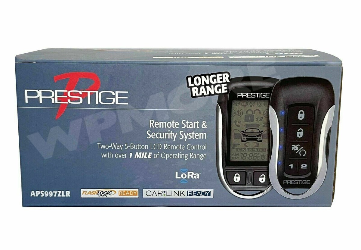 PRESTIGE APS997ZLR 2-Way 1-Mile LCD Remote Start and Security