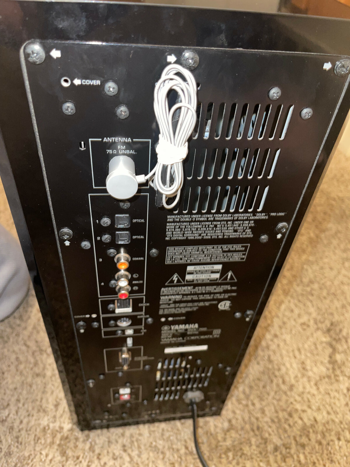 YAMAHA DVR700 W/ DVX700 SUBWOOFER HOME THEATHER SYTEM. SUPER RARE