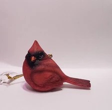 Transpac Cardinal Ornament #Y1760--Head Up Facing Left