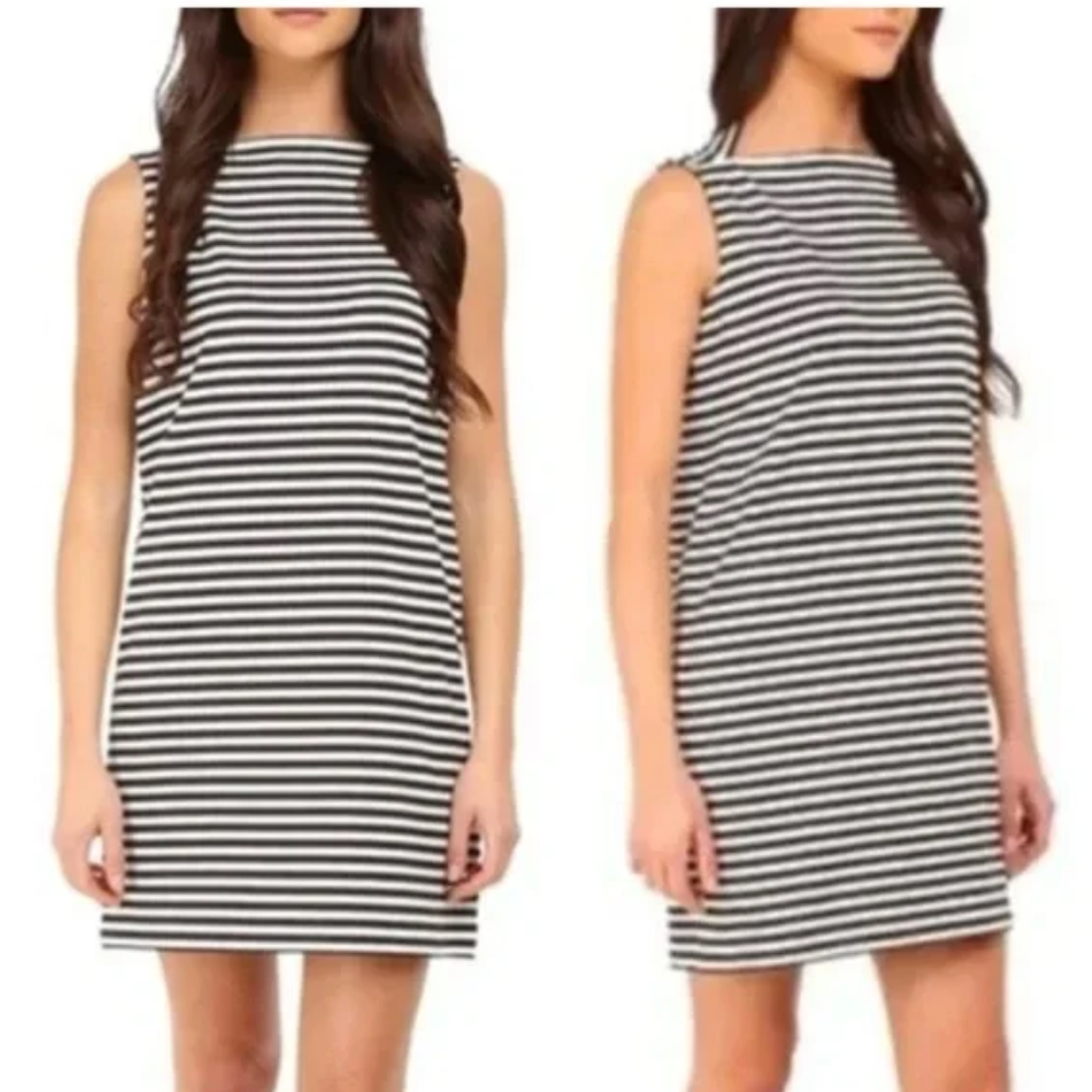 Abito Kate Spade grande Broome Street abito a tubino quotidiano righe bianche e nere