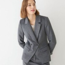 JCREW Devon Flannel Blazer in Graphite Sz 4