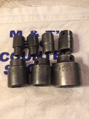 Mac Tools USA 1/2'' Drive 7pc 6pt Impact Socket Set VP Series
