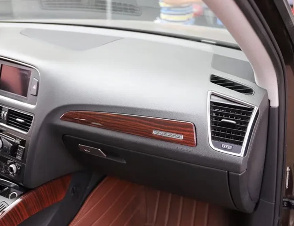 Kit de cubierta interior coche grano madera melocotón 6 piezas para Audi Q5 2010-2018 Foto 4 de 4