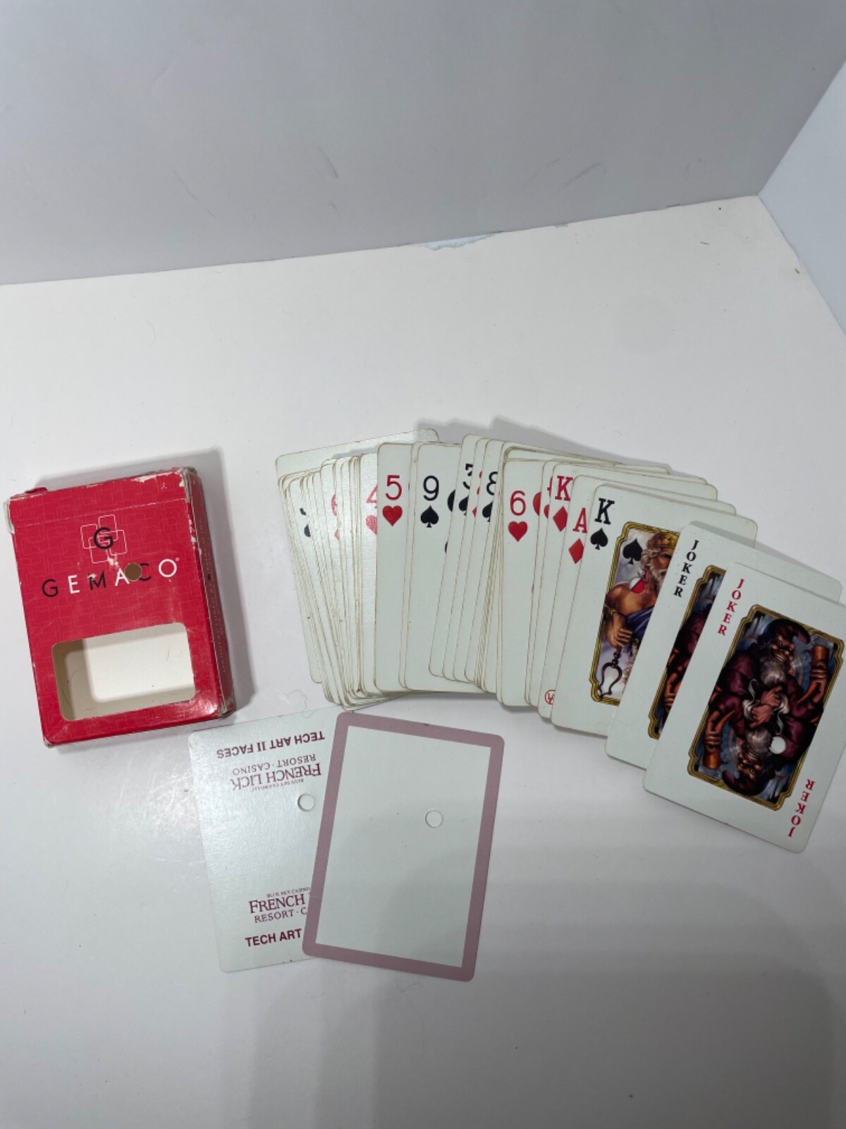 Gemaco French Lick Casino Playing Cards Hole Punched Tech Art II Faces