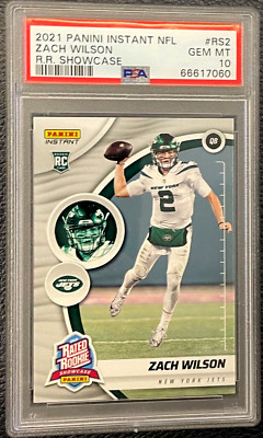 2021 Panini Instant NFL Rated Rookie Showcase Zach Wilson Jets RC /1793 ...
