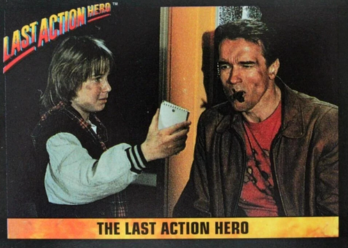1993 Topps Last Action Hero Hit Movie🍿Pack 8 cartas 1 pegatina Schwarzenegger embalaje original - Imagen 15 de 21