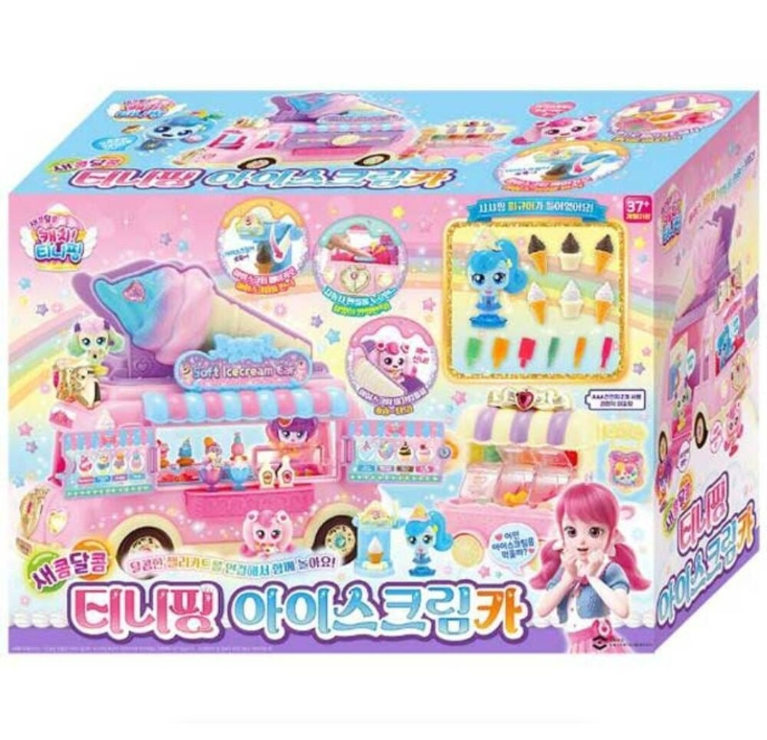Catch Teenieping Season 4 Sweet & Sour Ice Cream Car Toy Play Set Korean