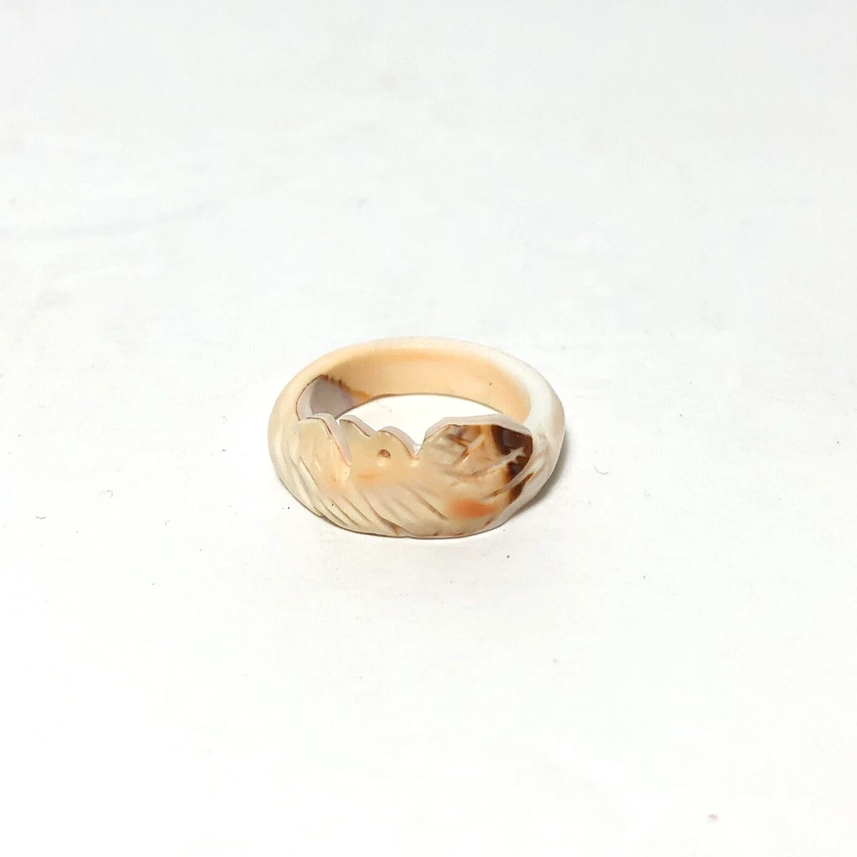 Carved seashell best sale ring